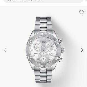 Tissot Silver Dial with Black Bezel Watch